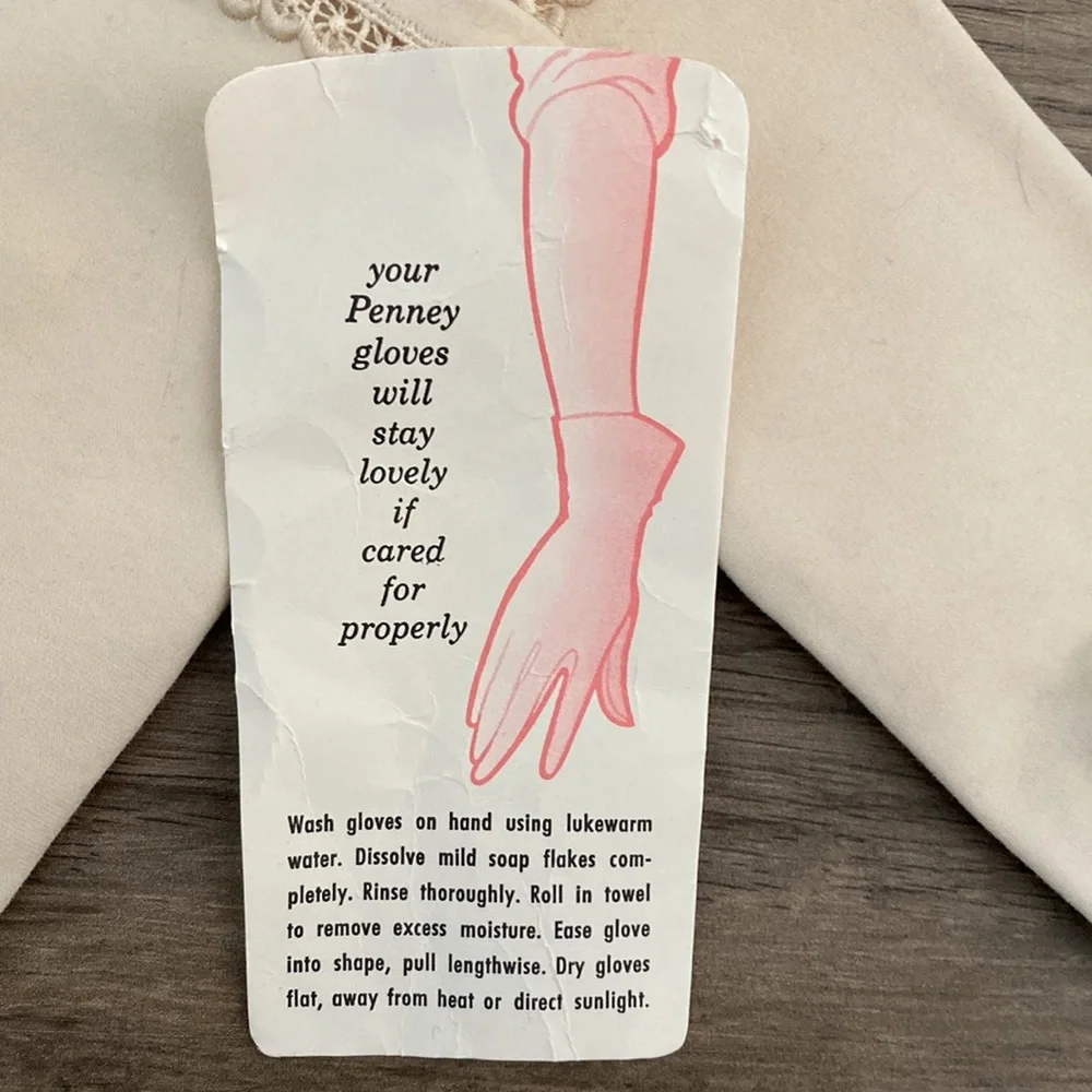 New Deadstock Vintage cotton gloves 6 1/2